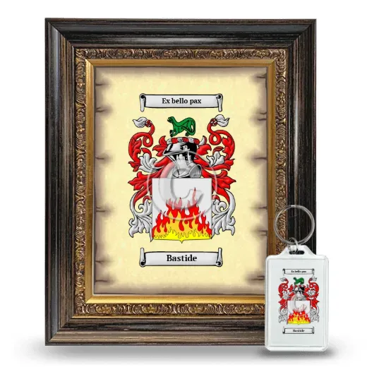 Bastide Framed Coat of Arms and Keychain - Heirloom
