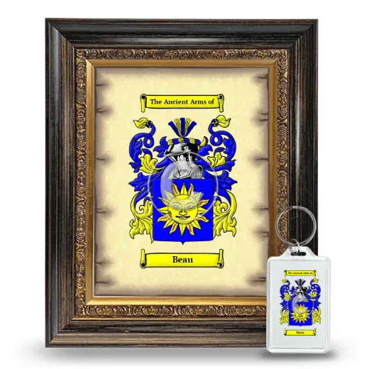Beau Framed Coat of Arms and Keychain - Heirloom