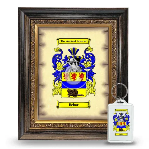 Bebar Framed Coat of Arms and Keychain - Heirloom