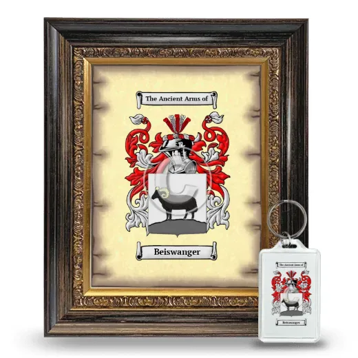 Beiswanger Framed Coat of Arms and Keychain - Heirloom