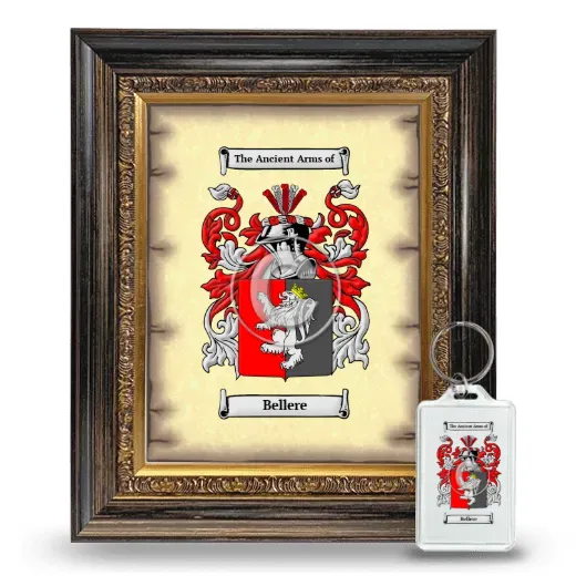 Bellere Framed Coat of Arms and Keychain - Heirloom