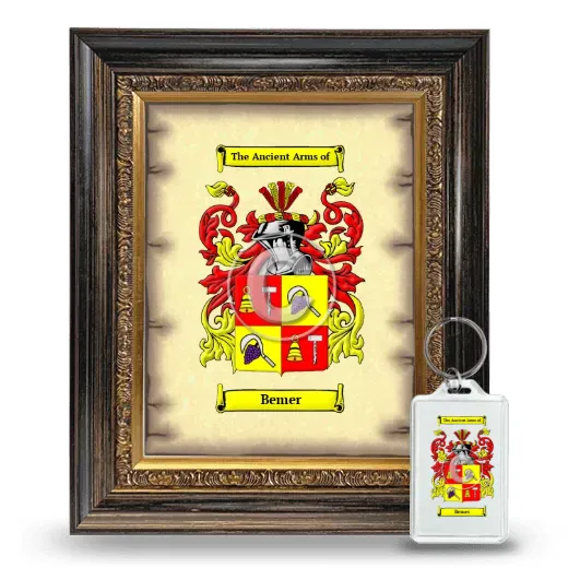 Bemer Framed Coat of Arms and Keychain - Heirloom
