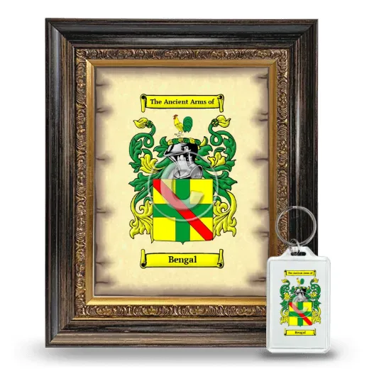 Bengal Framed Coat of Arms and Keychain - Heirloom