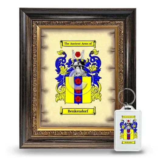 Benkendorf Framed Coat of Arms and Keychain - Heirloom