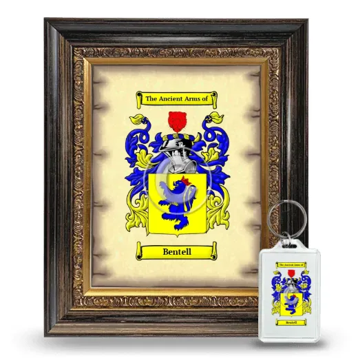 Bentell Framed Coat of Arms and Keychain - Heirloom