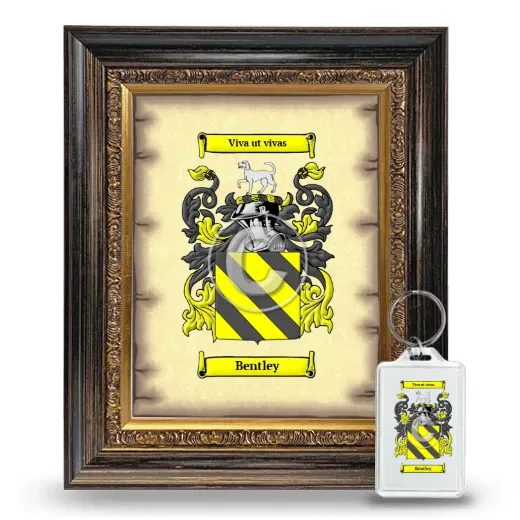 Bentley Framed Coat of Arms and Keychain - Heirloom