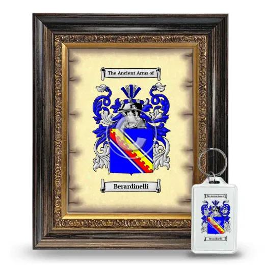 Berardinelli Framed Coat of Arms and Keychain - Heirloom