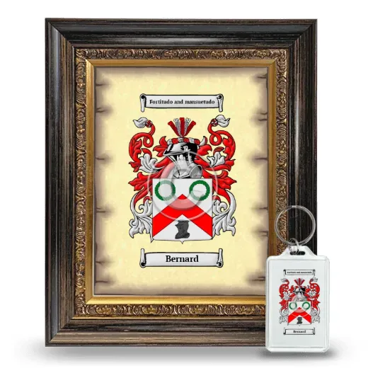 Bernard Framed Coat of Arms and Keychain - Heirloom