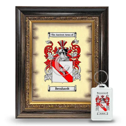 Bernhardt Framed Coat of Arms and Keychain - Heirloom