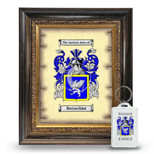 Bertocchini Framed Coat of Arms and Keychain - Heirloom
