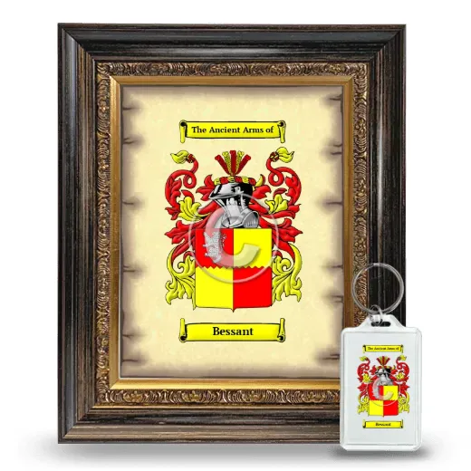 Bessant Framed Coat of Arms and Keychain - Heirloom