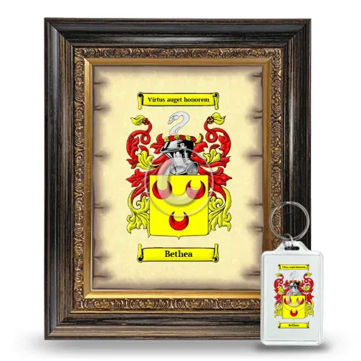 Bethea Framed Coat of Arms and Keychain - Heirloom
