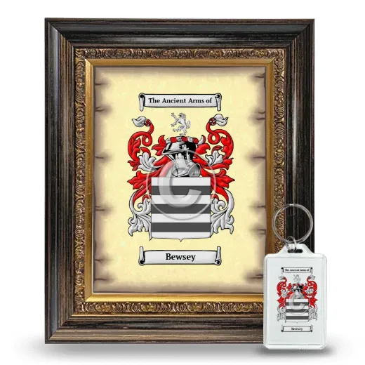 Bewsey Framed Coat of Arms and Keychain - Heirloom