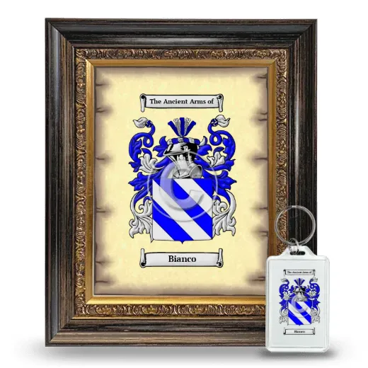 Bianco Framed Coat of Arms and Keychain - Heirloom