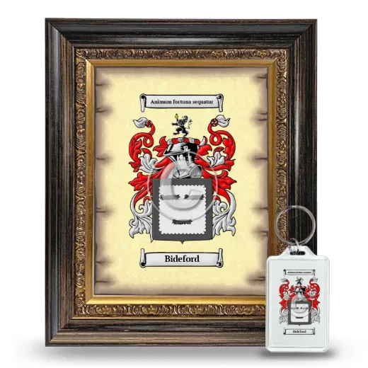 Bideford Framed Coat of Arms and Keychain - Heirloom