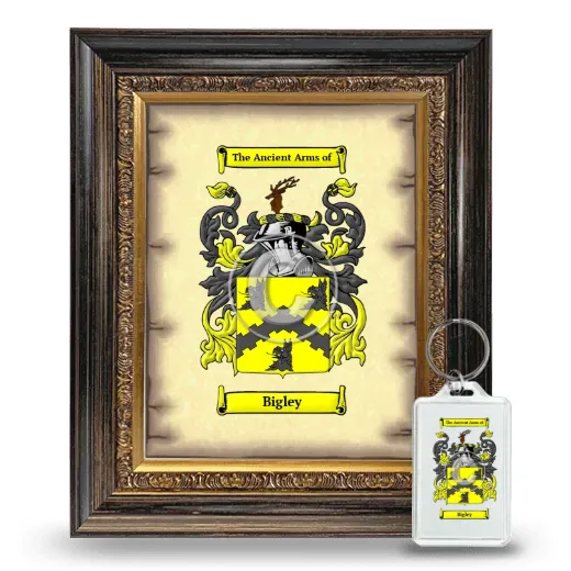 Bigley Framed Coat of Arms and Keychain - Heirloom