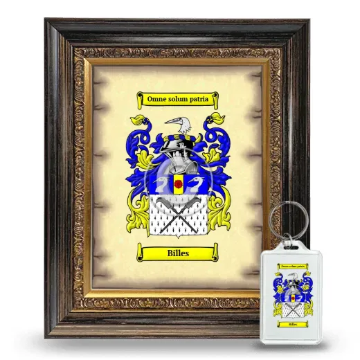 Billes Framed Coat of Arms and Keychain - Heirloom