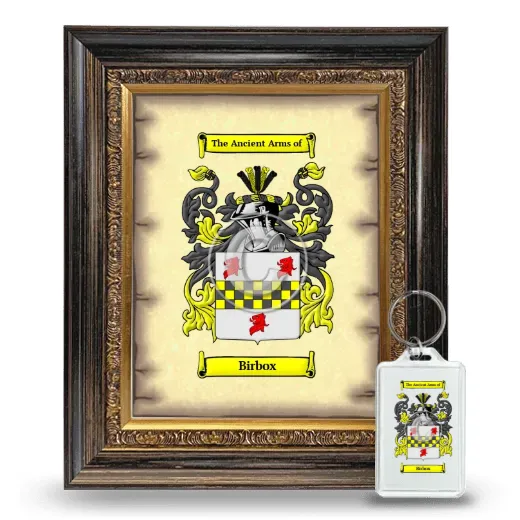 Birbox Framed Coat of Arms and Keychain - Heirloom