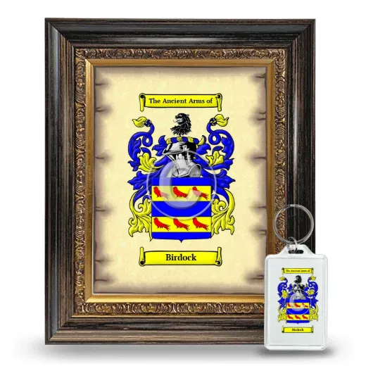 Birdock Framed Coat of Arms and Keychain - Heirloom