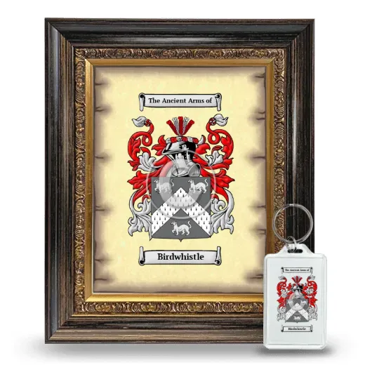 Birdwhistle Framed Coat of Arms and Keychain - Heirloom