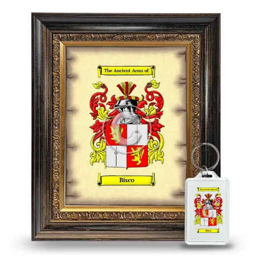Bisco Framed Coat of Arms and Keychain - Heirloom