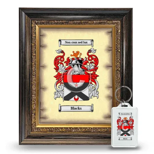 Blacks Framed Coat of Arms and Keychain - Heirloom