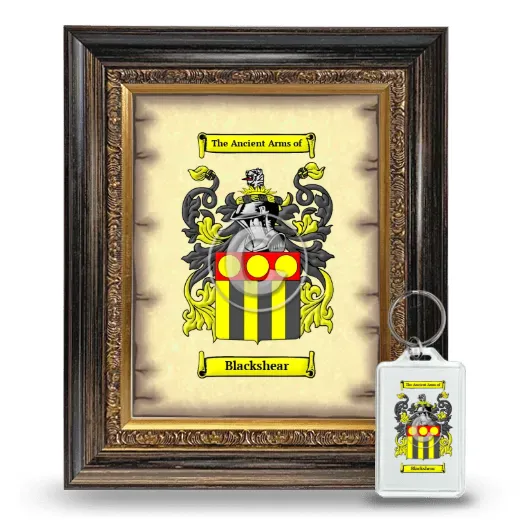 Blackshear Framed Coat of Arms and Keychain - Heirloom