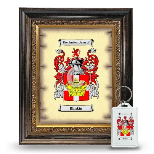 Blinkin Framed Coat of Arms and Keychain - Heirloom