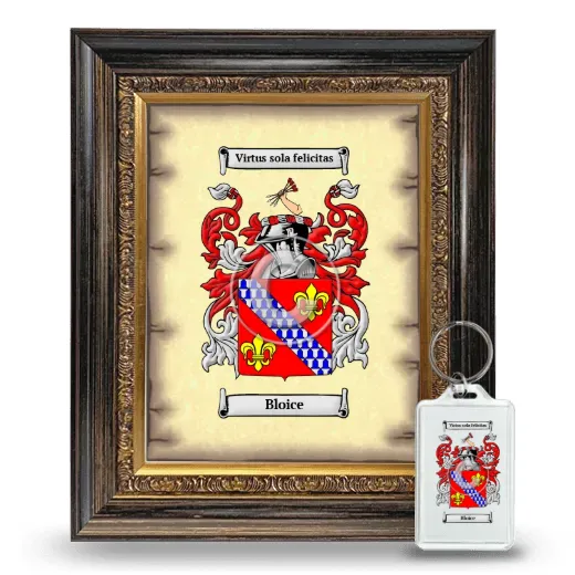 Bloice Framed Coat of Arms and Keychain - Heirloom
