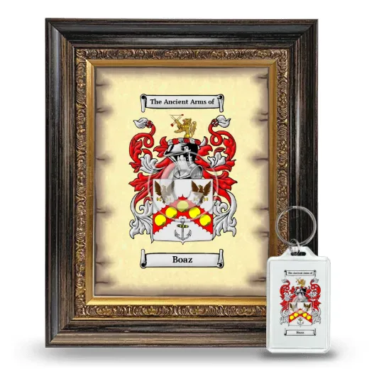 Boaz Framed Coat of Arms and Keychain - Heirloom