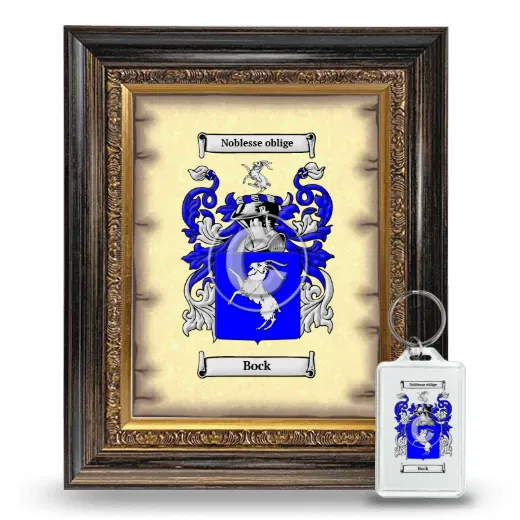 Bock Framed Coat of Arms and Keychain - Heirloom