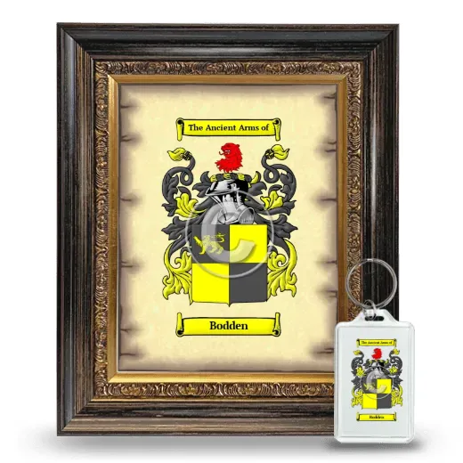 Bodden Framed Coat of Arms and Keychain - Heirloom