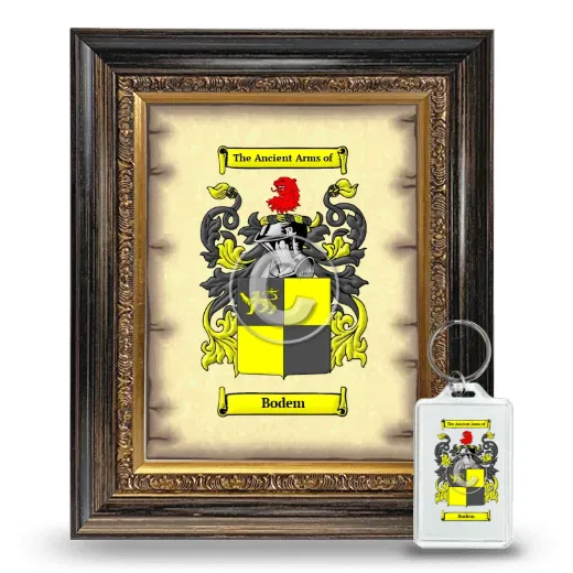 Bodem Framed Coat of Arms and Keychain - Heirloom