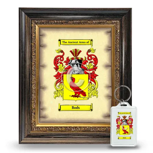 Bods Framed Coat of Arms and Keychain - Heirloom