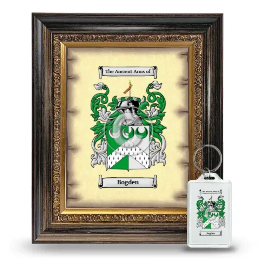 Bogden Framed Coat of Arms and Keychain - Heirloom