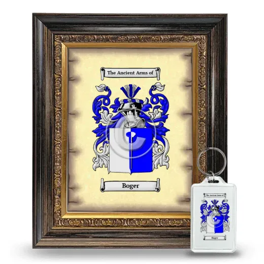 Boger Framed Coat of Arms and Keychain - Heirloom