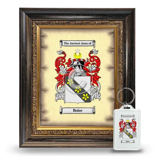 Boise Framed Coat of Arms and Keychain - Heirloom