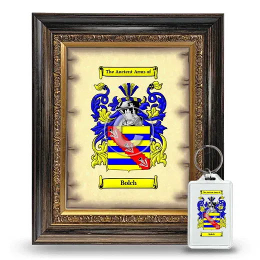 Bolch Framed Coat of Arms and Keychain - Heirloom