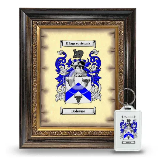Boleyne Framed Coat of Arms and Keychain - Heirloom