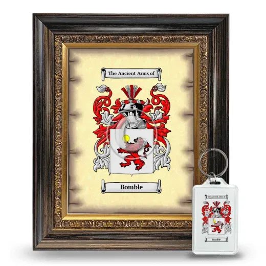 Bomble Framed Coat of Arms and Keychain - Heirloom