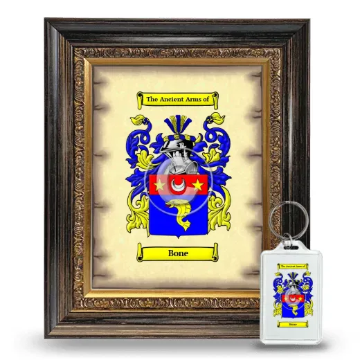 Bone Framed Coat of Arms and Keychain - Heirloom