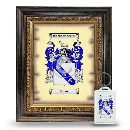 Boney Framed Coat of Arms and Keychain - Heirloom