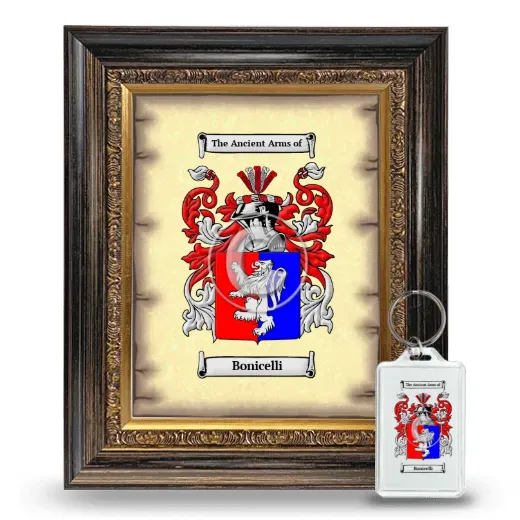 Bonicelli Framed Coat of Arms and Keychain - Heirloom