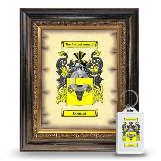 Bonnin Framed Coat of Arms and Keychain - Heirloom