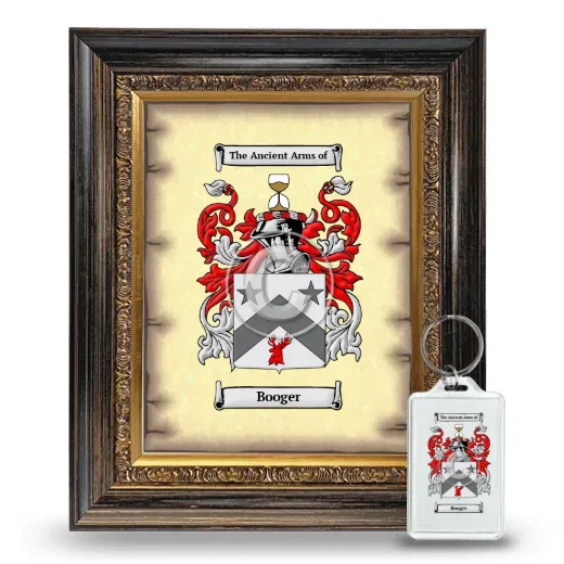 Booger Framed Coat of Arms and Keychain - Heirloom