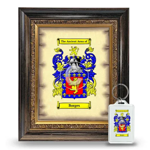 Borges Framed Coat of Arms and Keychain - Heirloom