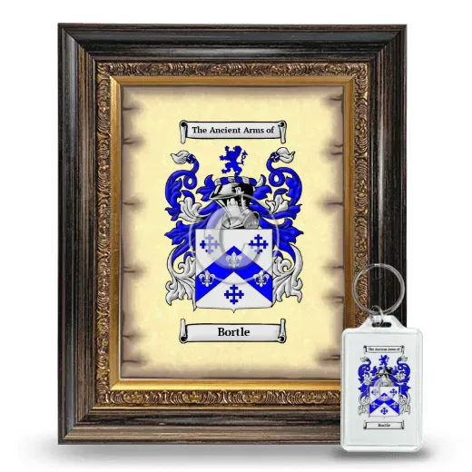 Bortle Framed Coat of Arms and Keychain - Heirloom