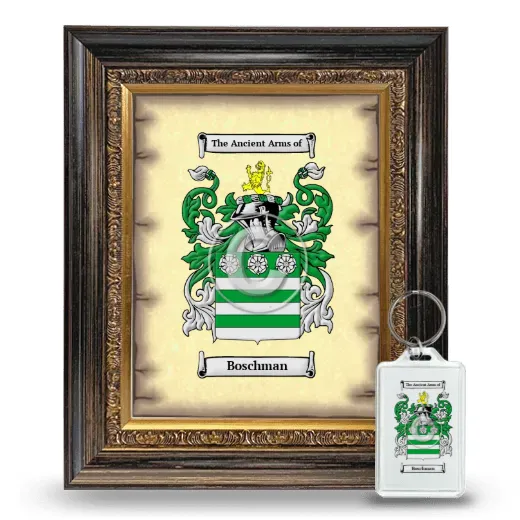 Boschman Framed Coat of Arms and Keychain - Heirloom