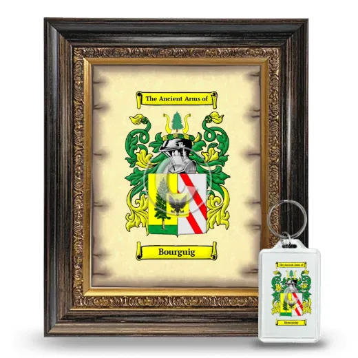 Bourguig Framed Coat of Arms and Keychain - Heirloom