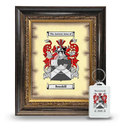 Bouskill Framed Coat of Arms and Keychain - Heirloom